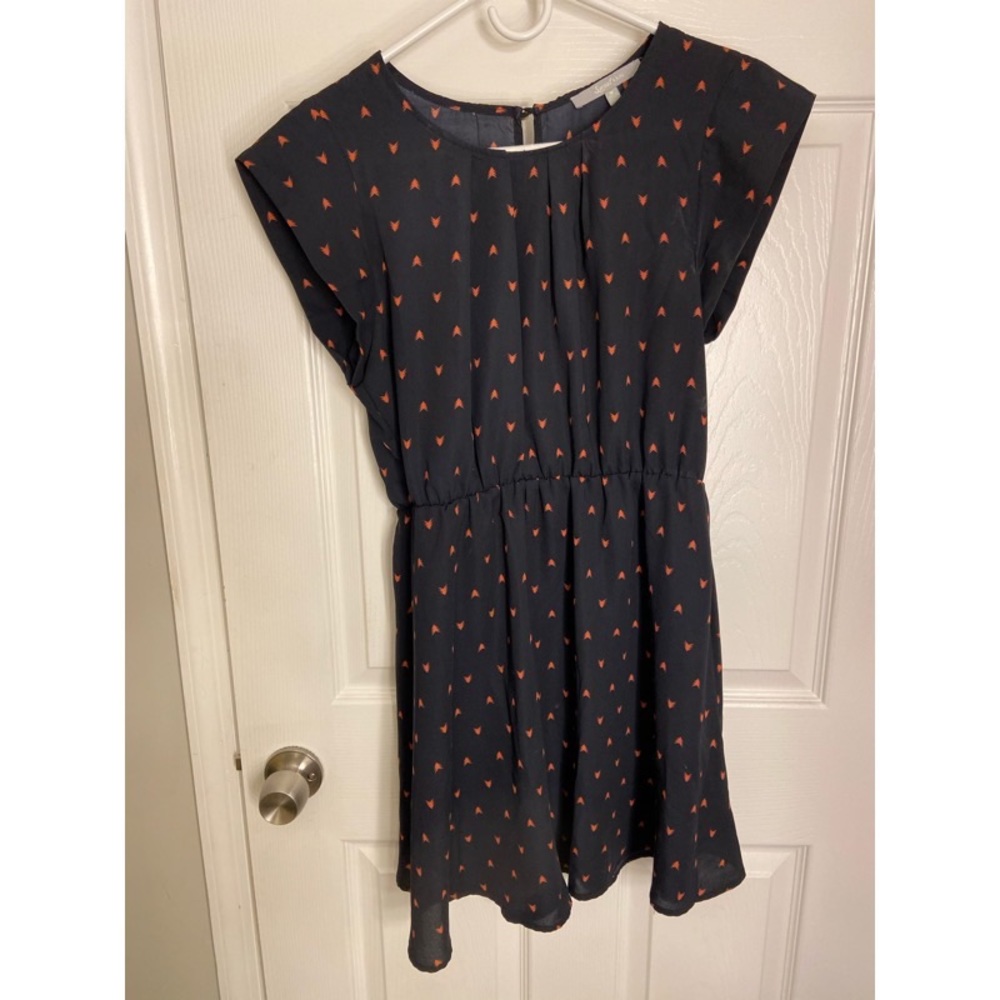 Navy and blue triangle pattern dress